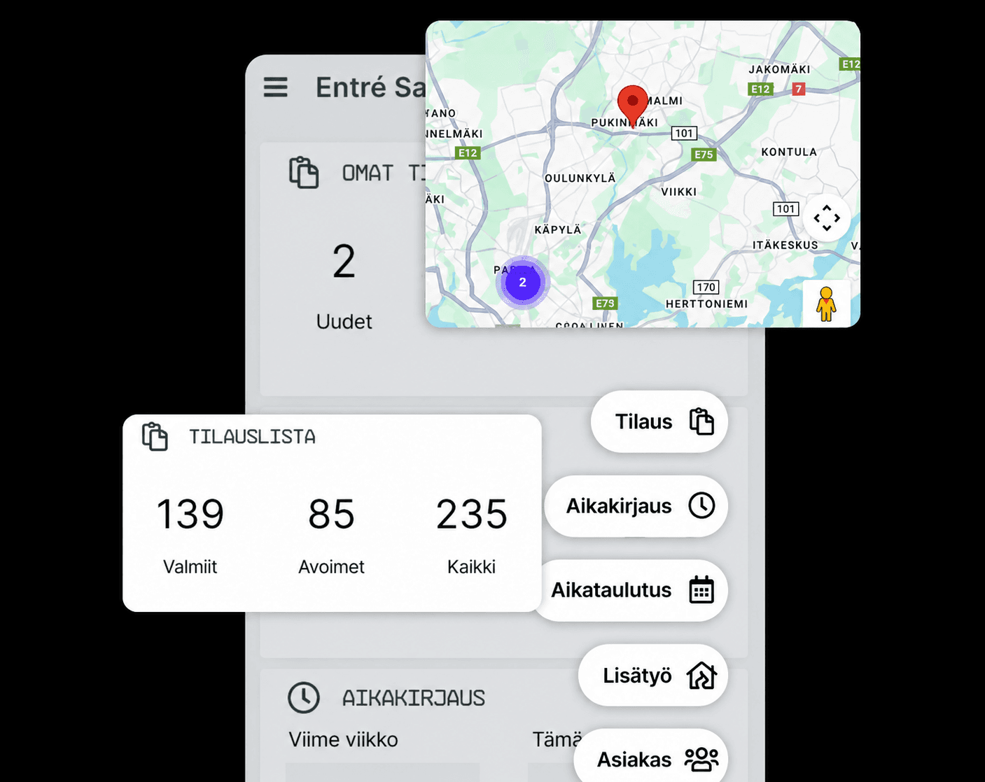 Entre ja Ahlsell Office: tilaus