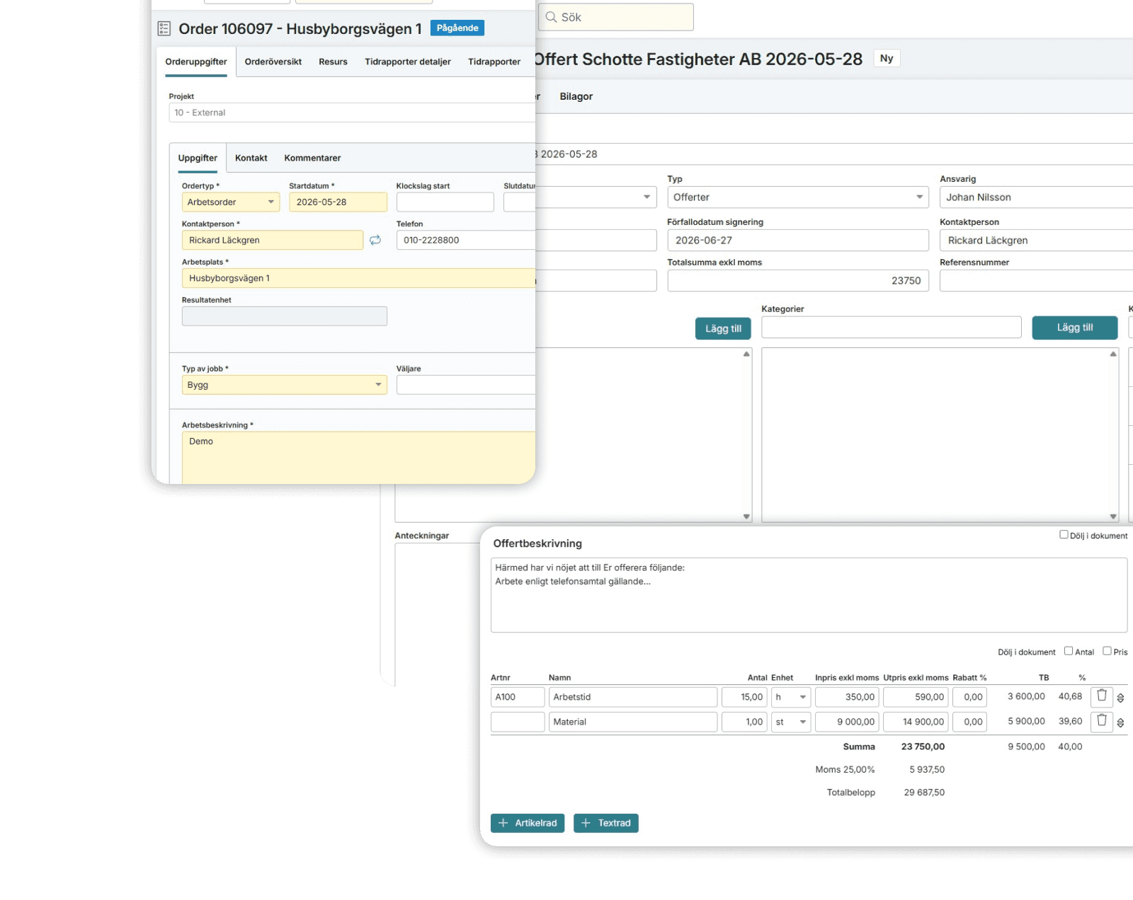 Enkelt CRM för kundhantering