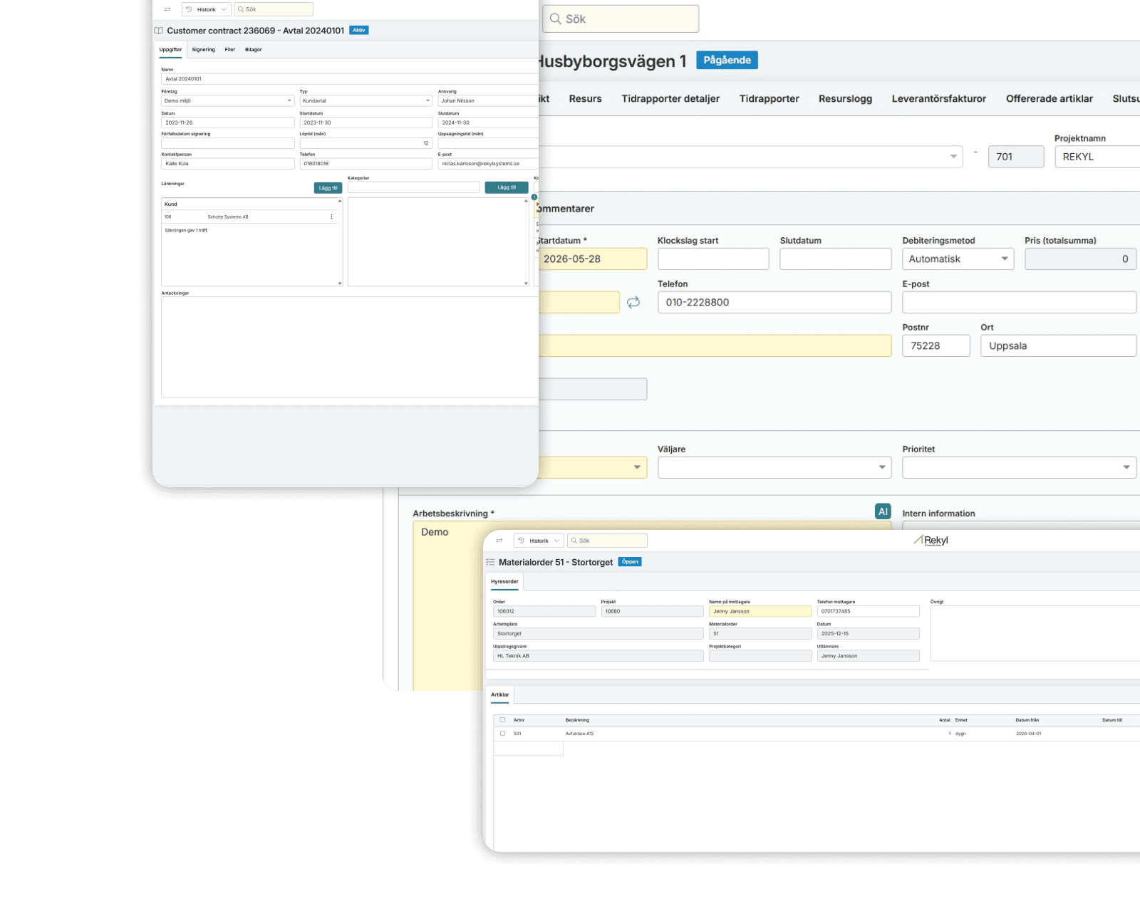 Zonbaserad orderplanering